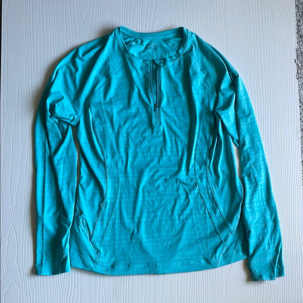 Athleta Teal Long Sleeve Sun Top
